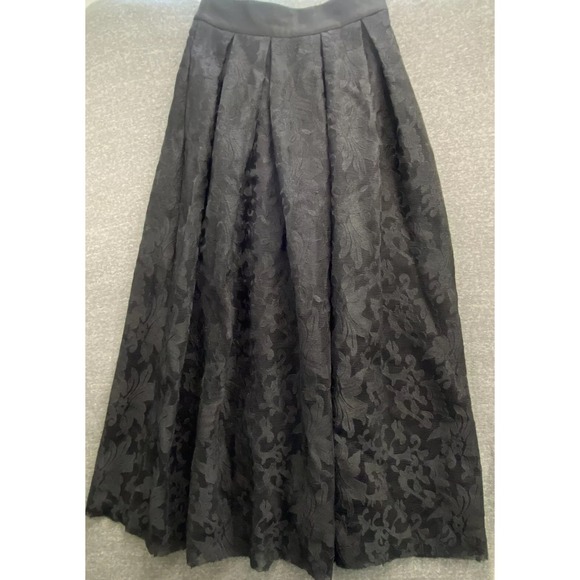 Whimsigoth Maxi Skirt Womens 6 Black Lace Fairy  Cottagecore Grunge Punk Witchy - Picture 2 of 16